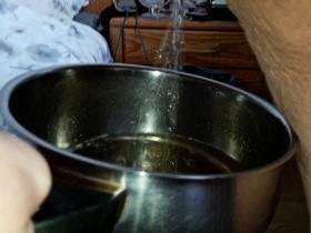 Pissed in the pot (with fart)