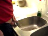 Pissing 36 - He pisses in the sink
