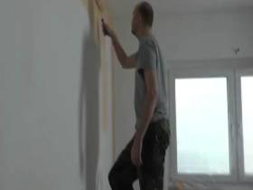 Two hot guys are distracted by painters