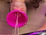 SISSY PISS training before PEGGING session