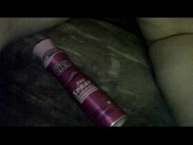 Deo spray can in the ass