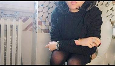 Sel loves spending time on the toilet.
