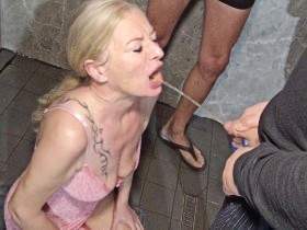And the next 3 men who piss in my mouth in a swingers club!