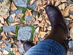 Autumn walk in new boots.