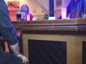 Public, covered in cum at the bar of a pub cocks!