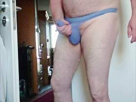 horny and thick in blue thong