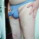 horny and thick in blue thong