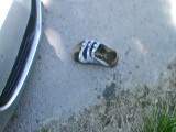 pissed shoe discovered