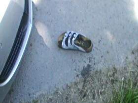 pissed shoe discovered