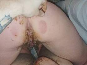 Labeling Milf After Pooping Her Ass With Her Shit (Part 2)