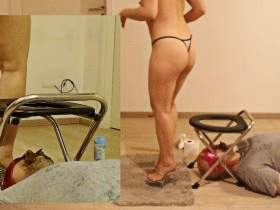 Dem Ehesklaven den Mund vollgeschissen