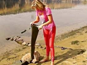 Fishing in Waders in the river