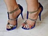 Creamy Toes In Blue Heels