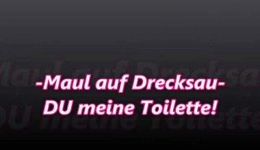 -Maul auf Drecksau- Sei meine Toilette!