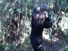 The monster sausage in the bushes.