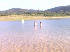 Two lesbians in beach