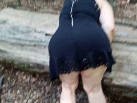 Spank in the woods