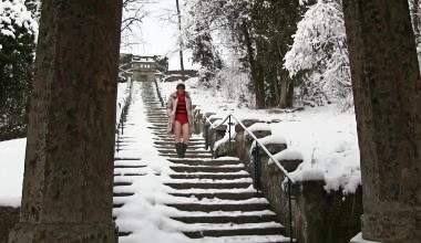 Die Muschi im Schnee