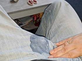 frühzeitiger Samenerguß - durch die Jeans gespritzt