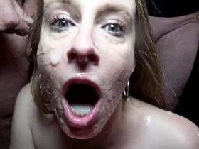 BUKKAKE-SLUT! Creampie-GangBang mit AO-Hure Penny