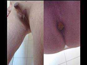 Pissing and pooping in pantyhose