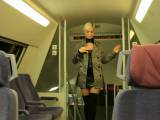 latex pussy fucked in the middle of creampie train!