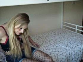 CHECKED IN AT THE TRANS HOSTEL?! SHEMALE CREAMPIE SURPRISE!