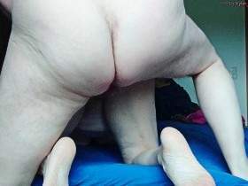 Hot GILF sex with fat scrotum