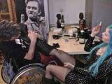Slave in wheelchair worshiped his divine mistress - NS, Smoking, Spitting, UserDreh 1