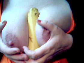 Masturbation with a banana-part