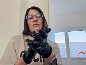 Latex Handschuhe Wichsanweisung für Loser