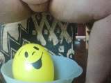 Pinkel auf Ballon
