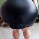 A glimpse – bare ass under the minidress