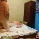 Oral sex with cum on the legs