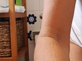 Good morning, poop fell into the toilet