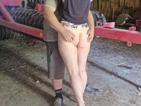 User fucks me completely in a barn