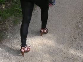 User request: gloss leggings pissed on, P