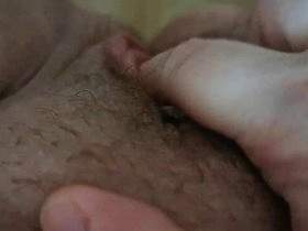 After waking up the wet pussy fingered a bit