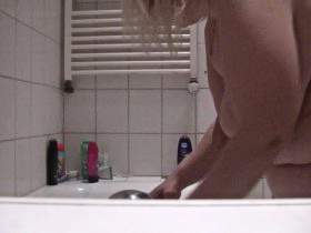 Voyeur cam while showering