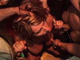 Sani, Susi and Natasche having a gangbang in the club