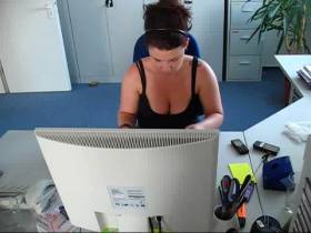 Horny office bitch