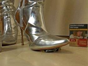 Silver boots crush everything