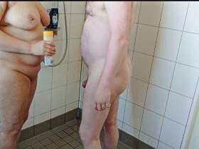 Chubby date in my shower 1