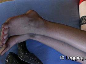 Feet and legs in nylons