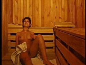 Wet pussy fingered in the sauna