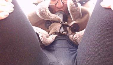 Futa Mädchen mit großen schwarzen Schwanz - Outdoor Autofellatio