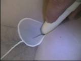 Geil in weissen Nylons ...