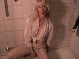 shower in clothes