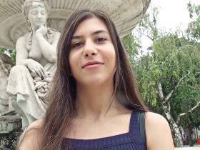 GERMAN SCOUT - 20 Jahre junge Urlauberin Anya bei Straßen Casting AO gefickt