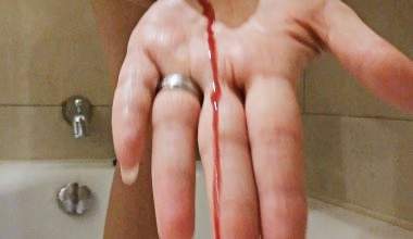 Blut Periode Menstruation Tage schmieren auskippen